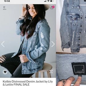 Lily & lottie distressed jean jacket